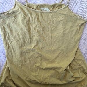 Women's Size XL Time and Tru Mustard Sleeveless Camisole Top muscle shirt